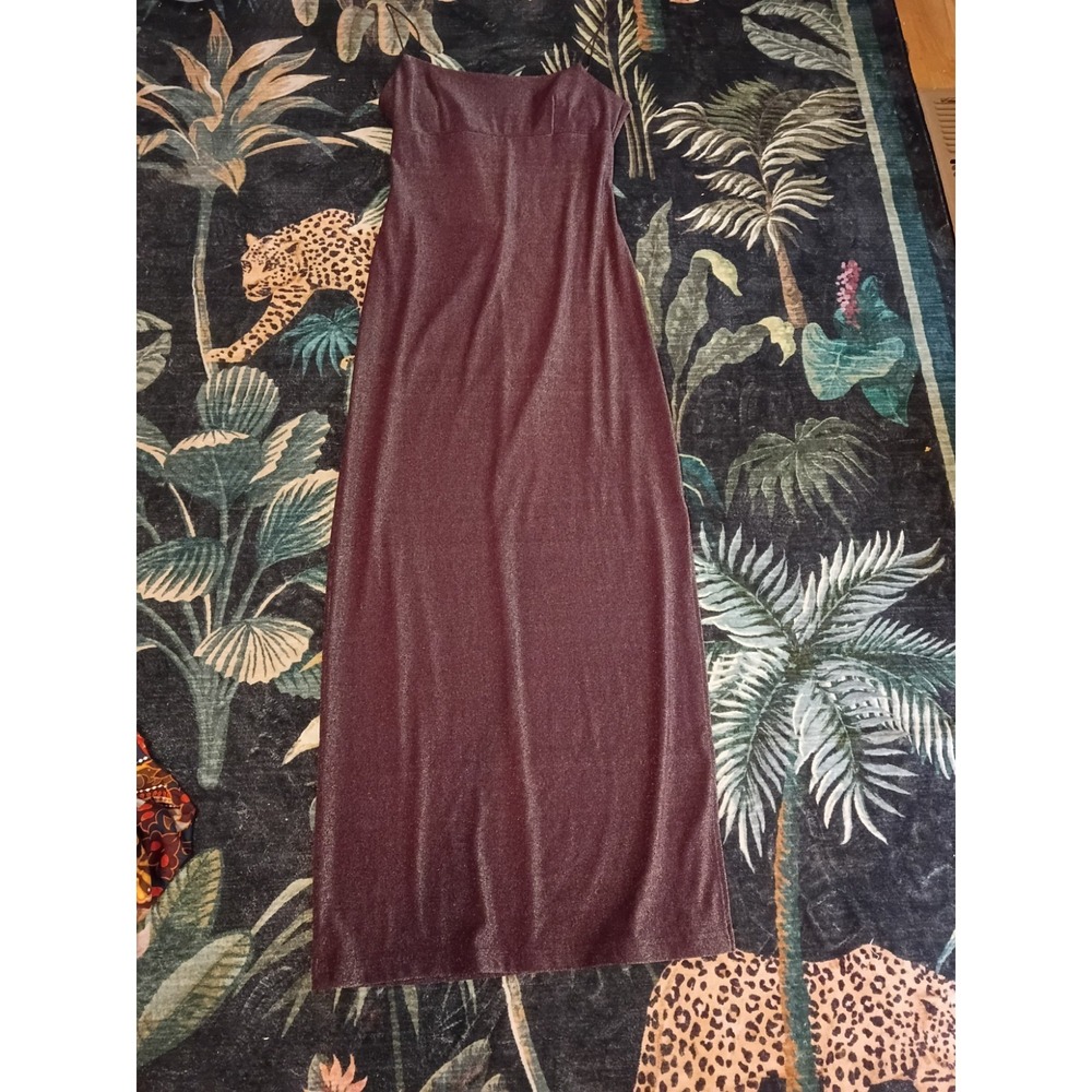 Vintage 90s Y2K City Triangles Whimsigoth Glittery Maroon Maxi Dress Prom...